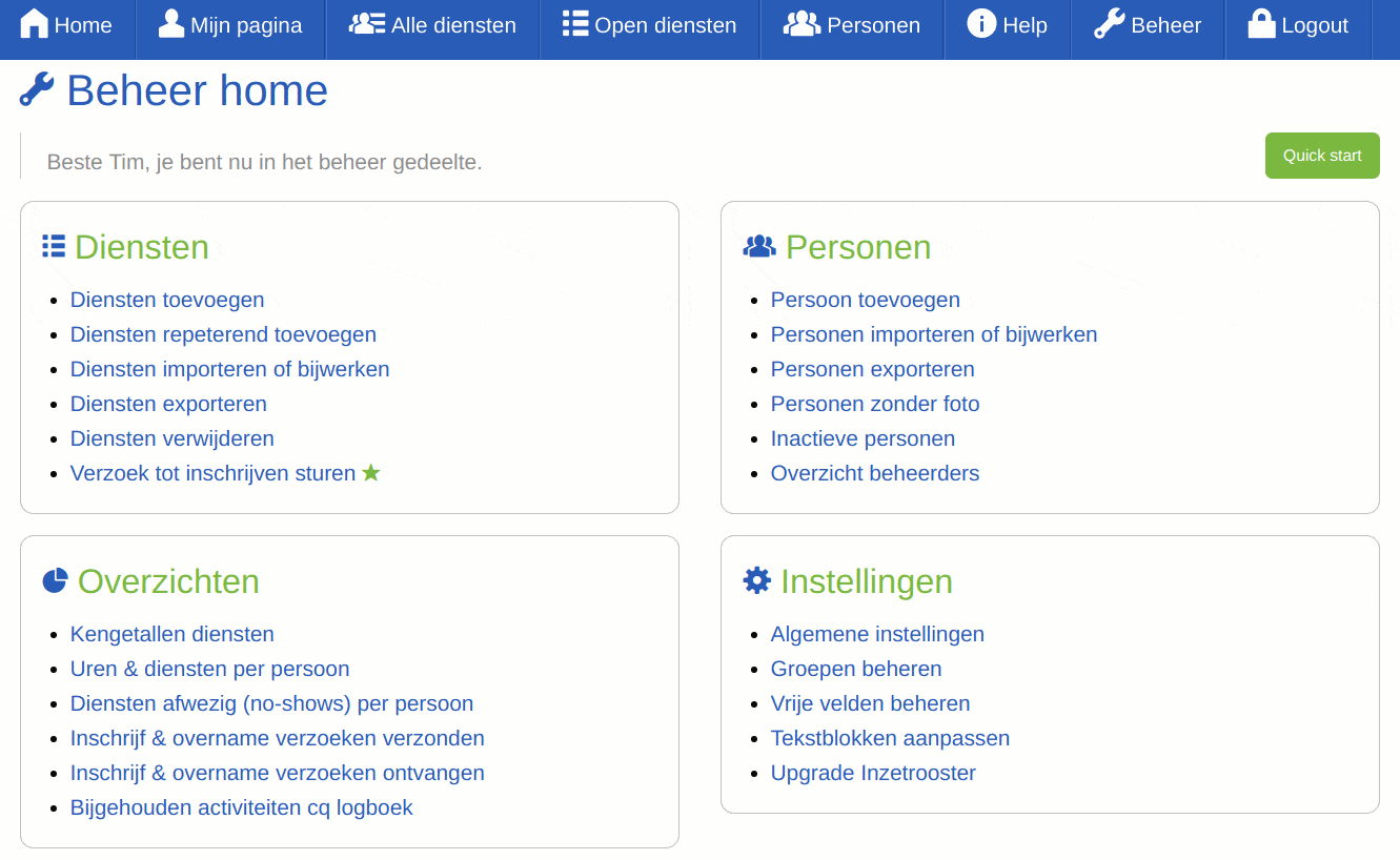 Screenshot - beheerder - Home