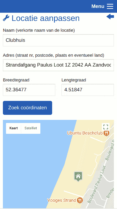 Screenshot - beheerder - Locatie aanpassen