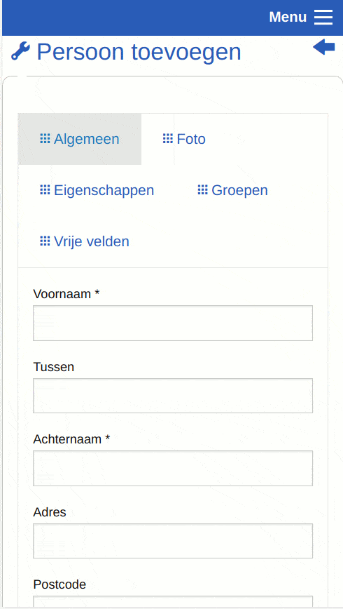Screenshot - beheerder - Persoon toevoegen