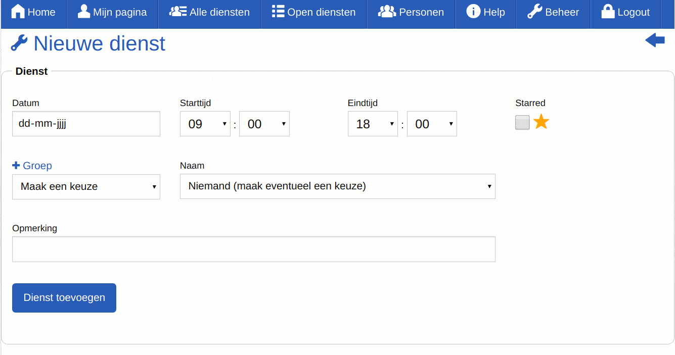 Screenshot - beheerder - Diensten importeren